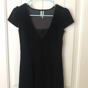 Black velvet dress